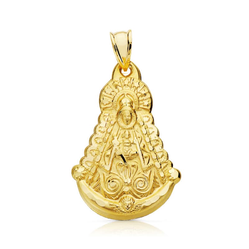 18K VIRGEN DEL ROCIO SILUETA 30X20 MM