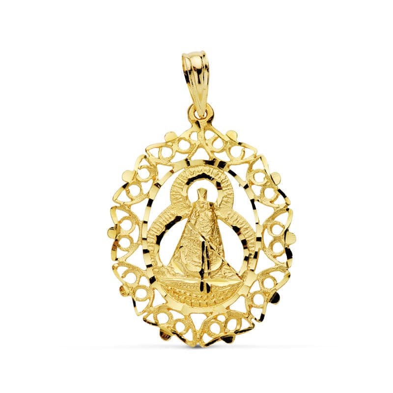 18K MEDALLA VIRGEN DE LA CABEZA CERCO 28X21 MM