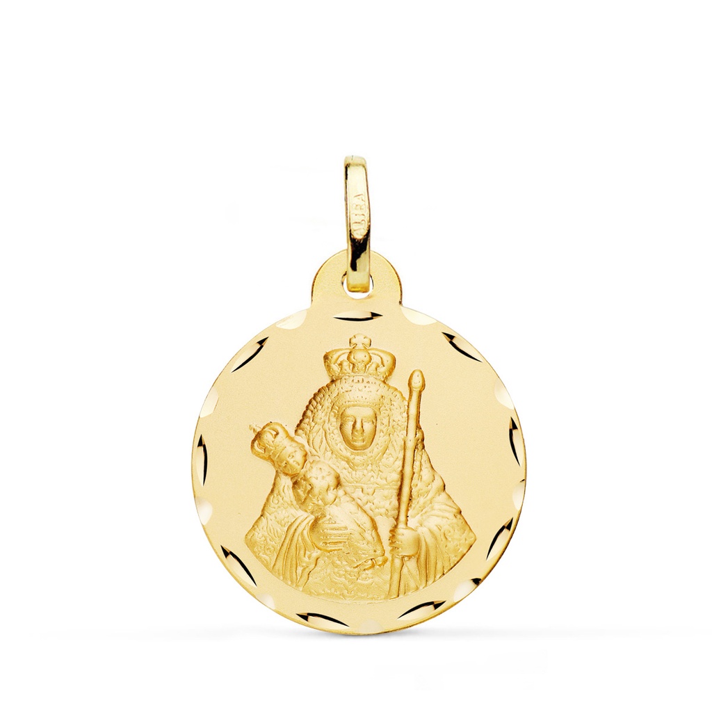 18K NUESTRA SEÑORA DE LA CANDELARIA TALLADA 22 MM