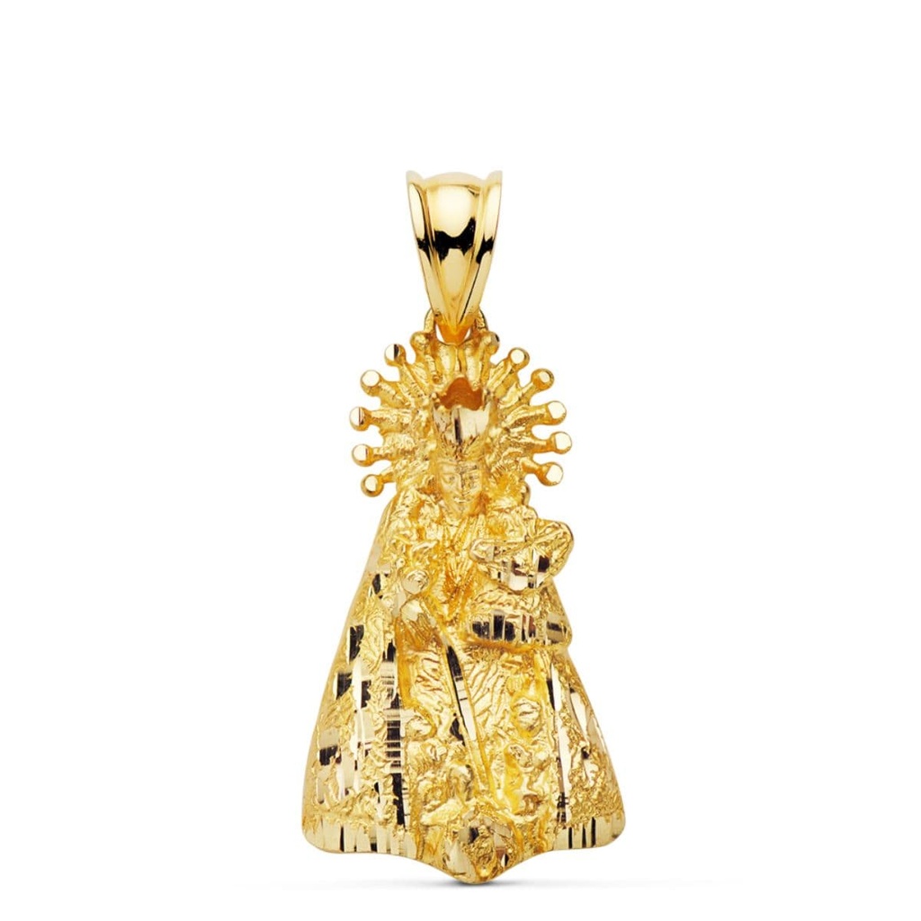 18K COLGANTE VIRGEN DE LOS DESAMPARADOS SILUETA 23 X14 MM