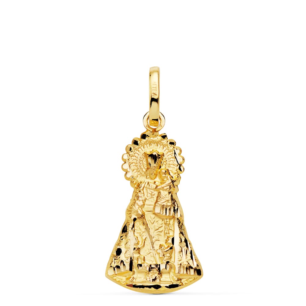 18K SILUETA VIRGEN DE LOS DESAMPARADOS 23X13 MM