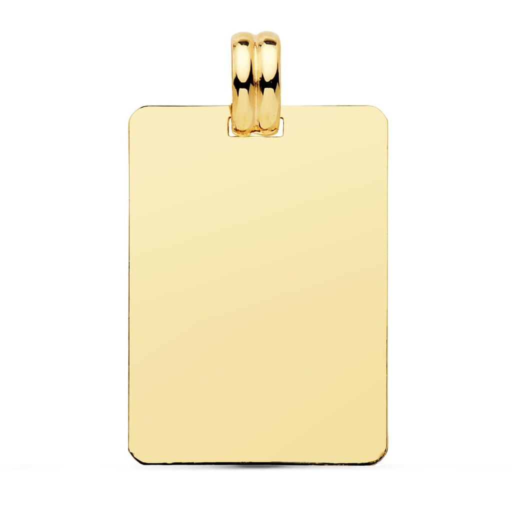 18K CHAPA LISA 28X20 MM
