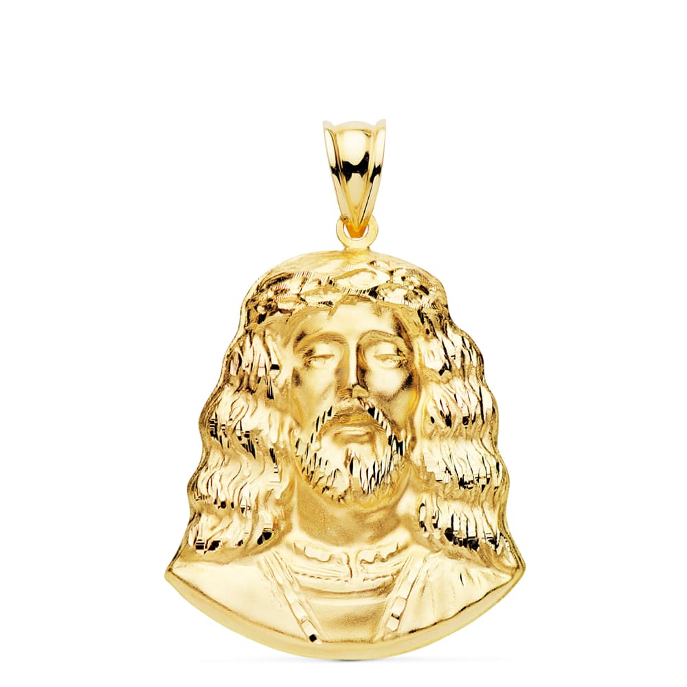 18K COLGANTE CRISTO DE MEDINACELI ROSTRO. 32X25 MM