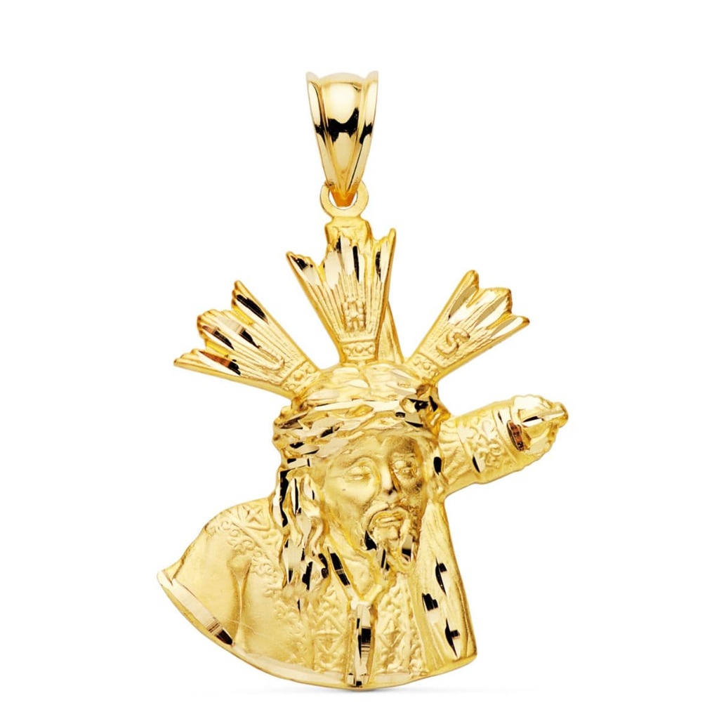 18K CRISTO GRAN PODER SILUETA 28X24 MM