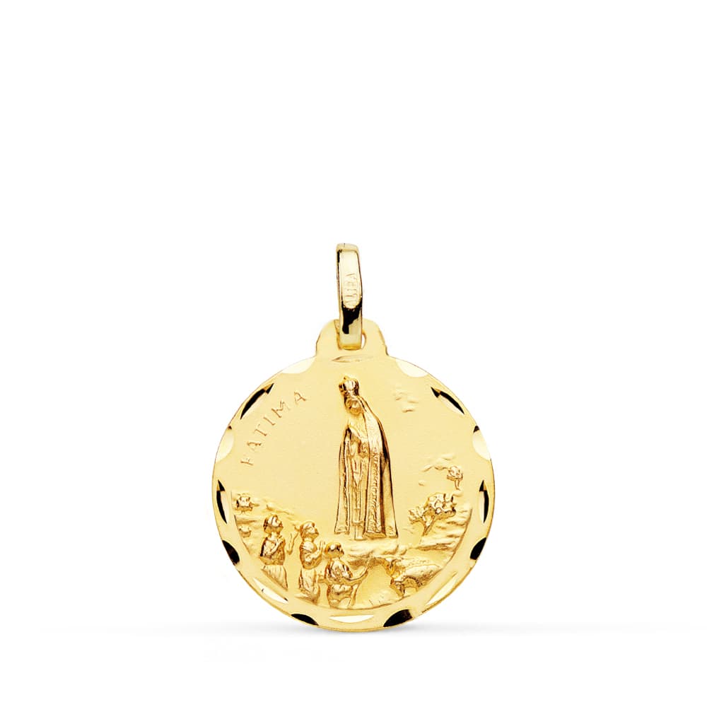 18K MEDALLA VIRGEN DE FATIMA 18 MM