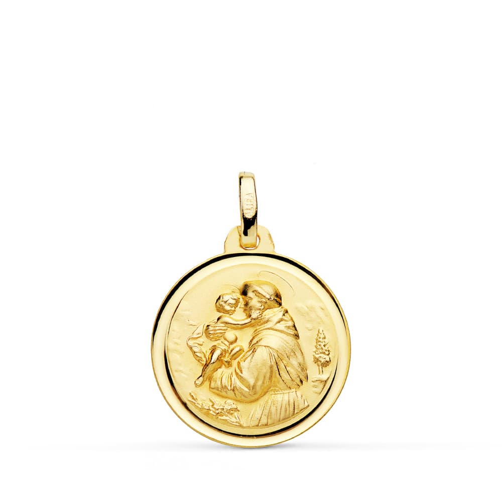 18K MEDALLA SAN ANTONIO BISEL 18 MM