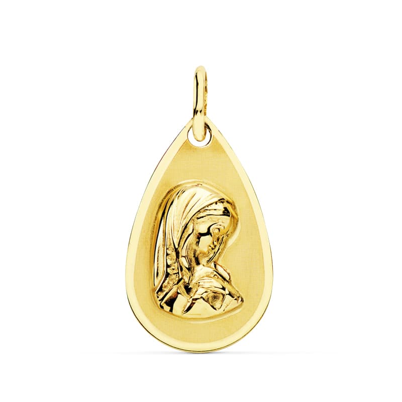 18K MEDALLA VIRGEN NIÑA  19X11 MM