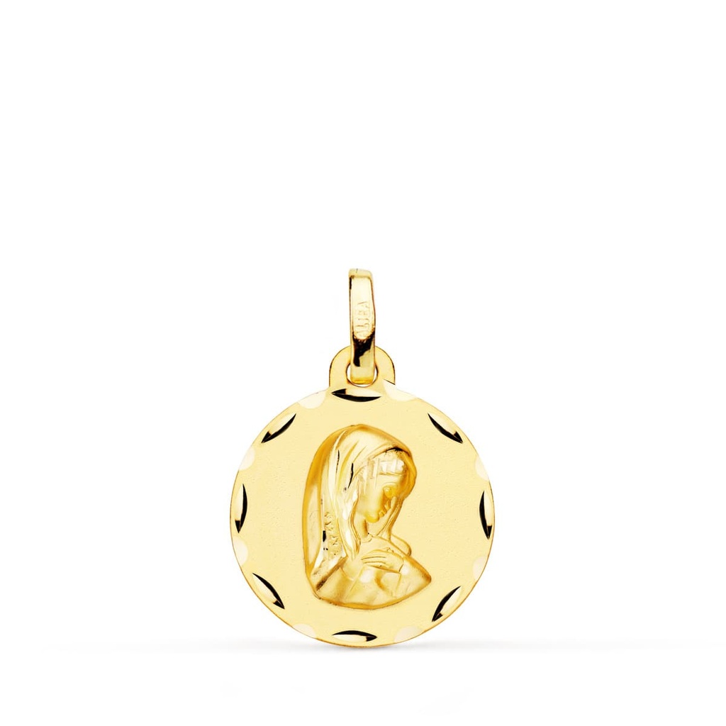 18K MEDALLA ORO AMARILLO VIRGEN NIÑA  18 MM