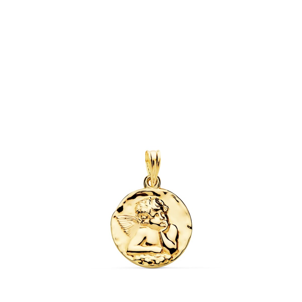 18K MEDALLA ANGEL BURLON BRILLO 14 MM