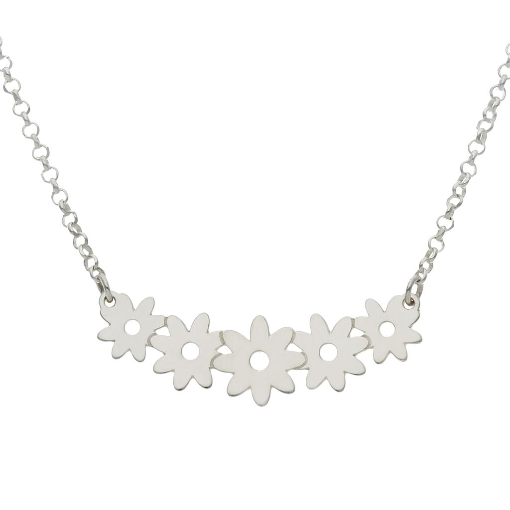 GARGANTILLA PLATA 925MM MARGARITAS