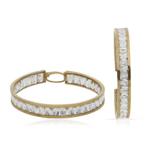 [A410] Aros oro 18 kt circonitas - 40mm
