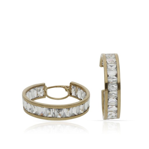 [A414] Aros oro 18 kt circonitas - 20mm