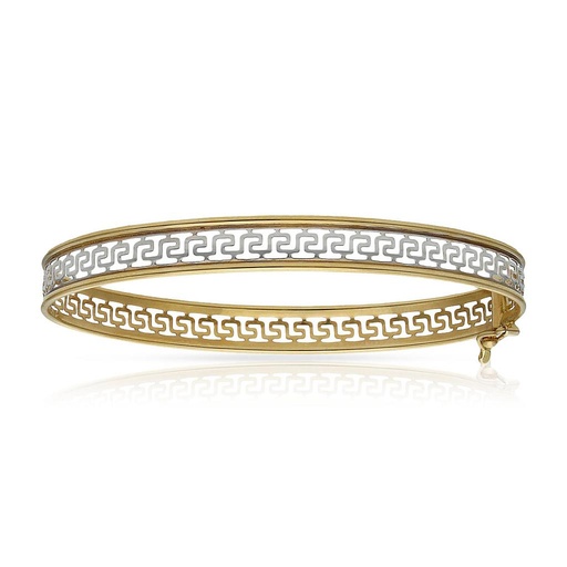 [PU838] Brazalete oro 18 kt bicolor greca