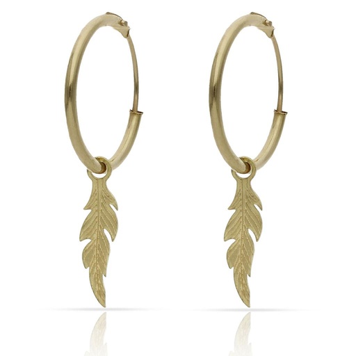 [P1537] AROS ORO 18KL PLUMA