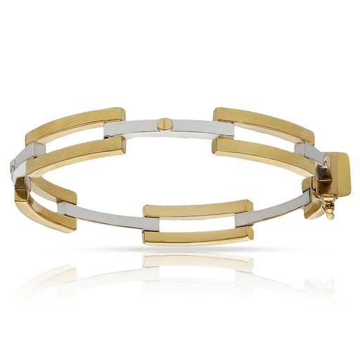 [PU1280] Brazalete oro 18 kt bicolor