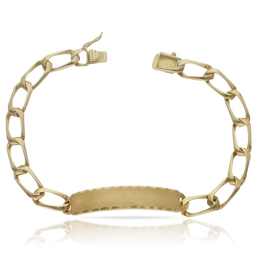 [PU990] Pulsera oro 18 kt placa