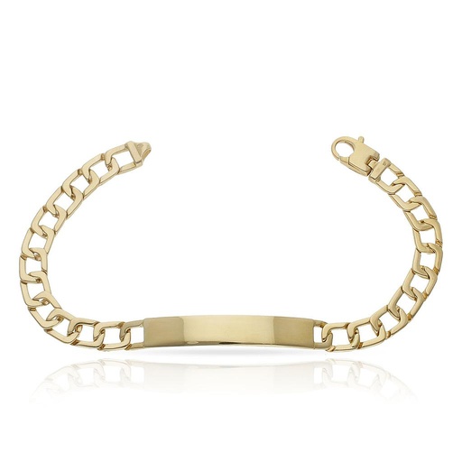 [PU785] Pulsera oro 18 kt maciza placa