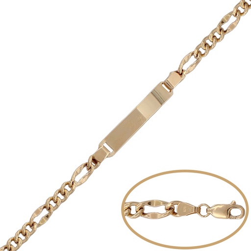 [PU1230] Pulsera oro 18 kt 3x1 - 5mm