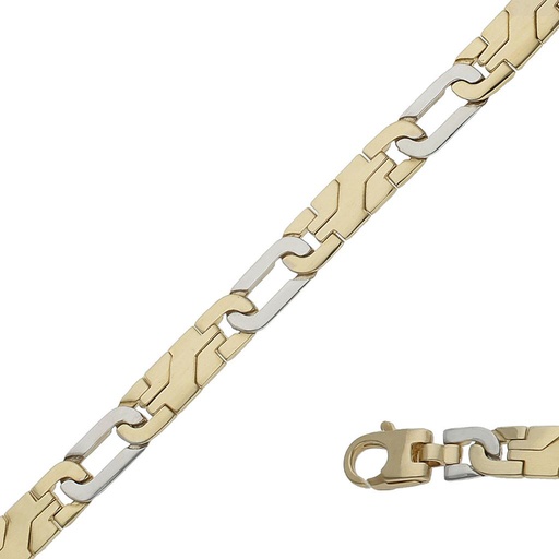 [PU1866] Pulsera oro 18 kt fundida bicolor