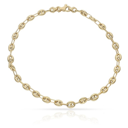 [PU697] Pulsera oro 18 kt hueca calabrote - 4mm