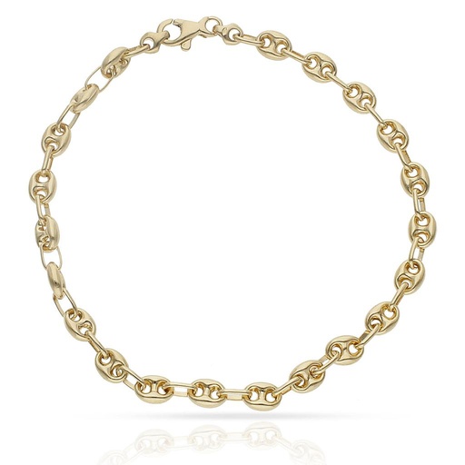 [PU696] Pulsera oro 18 kt hueca calabrote - 6mm