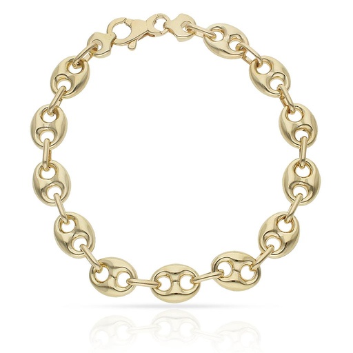 [PU695] Pulsera oro 18 kt hueca calabrote - 9mm