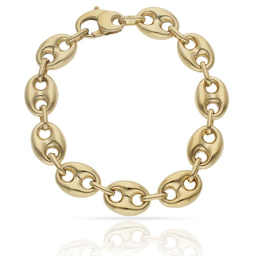 [PU694] Pulsera oro 18 kt hueca calabrote - 12mm