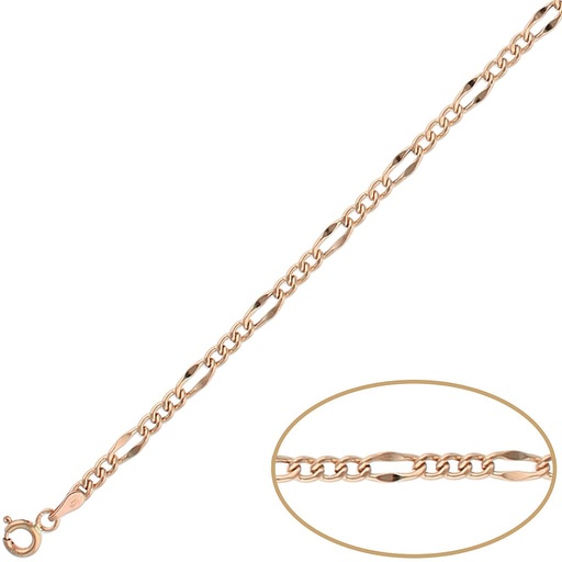 [PU1277] Pulsera oro 18 kt hueca 3x1 - 3.50mm