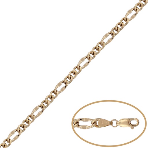 [PU1228] Pulsera oro 18 kt hueca 3x1 - 5mm