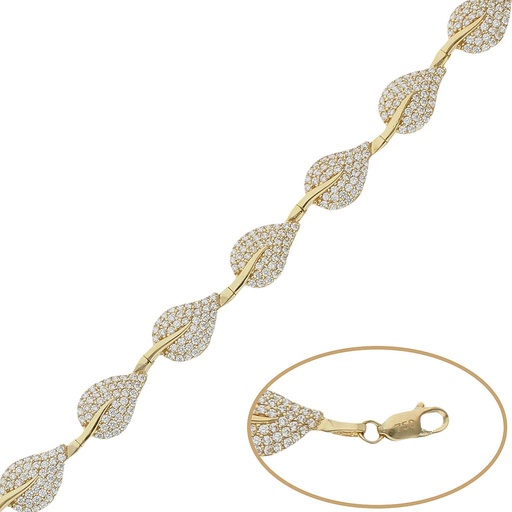[PU779] Pulsera oro 18 kt circonitas