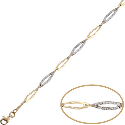 [PU1242] Pulsera oro 18 kt circonitas