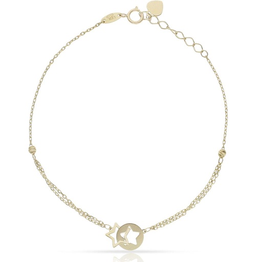 [PU1414] Pulsera oro 18 kt estrellas