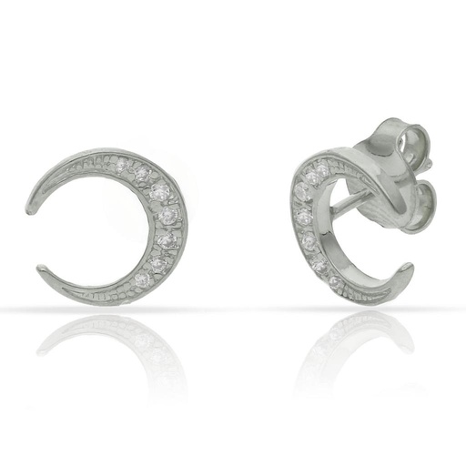 [AG1744] PENDIENTES PLATA 925MM LUNA - 10MM