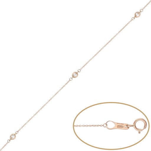 [PU1267] Pulsera oro 18 kt chatones - 3mm