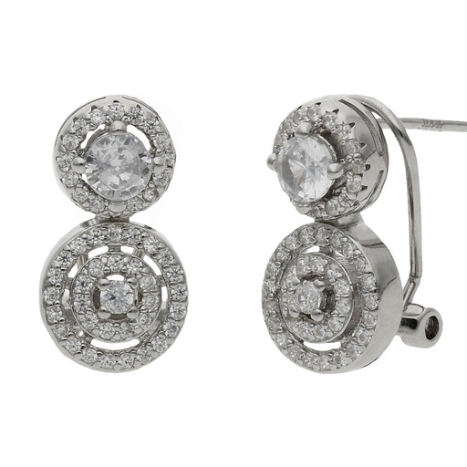 [AG1651] PENDIENTES PLATA 925MM CIRCONITAS - 9x17MM