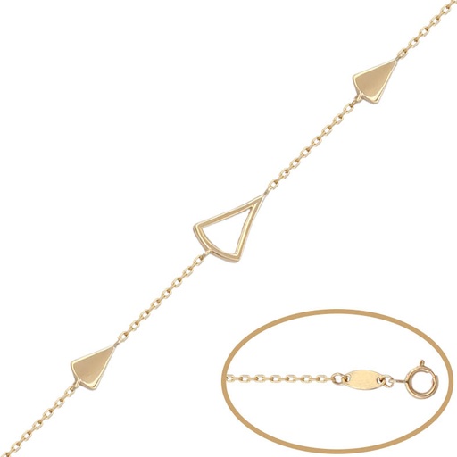 [PU1055] Pulsera oro 18 kt - 3 triangulos