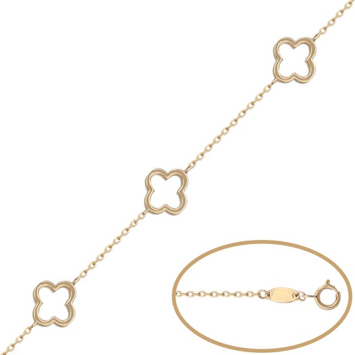 [PU1057] Pulsera oro 18 kt - 3 flores 