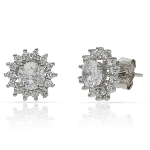 [AG1643] PENDIENTES PLATA 925MM CIRCONITAS - 10MM