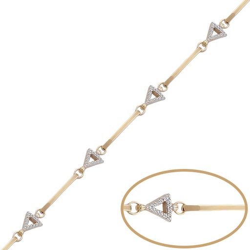 [PU1190] Pulsera oro 18 tk circonitas