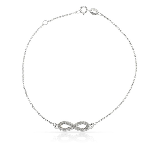 [PU1016] Pulsera oro blanco 18 kt infinito