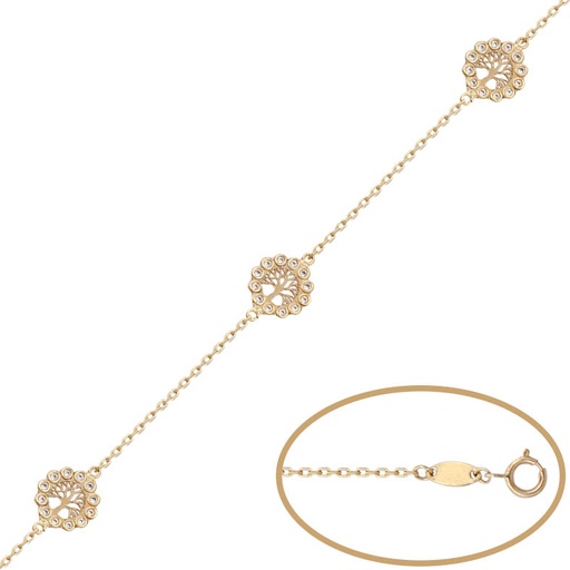 [PU1027] Pulsera oro 18 kt arbol de la vida