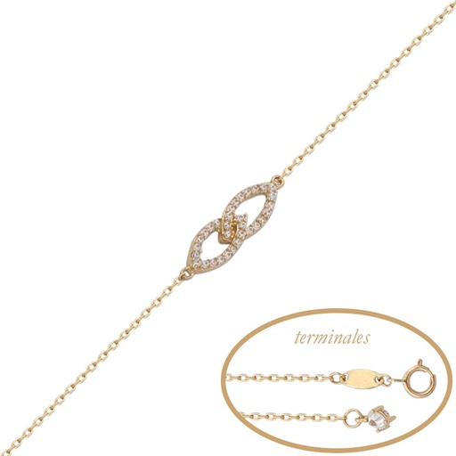 [PU1030] Pulsera oro 18 kt circonitas