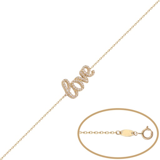 [PU1034] Pulsera oro 18 kt love circonitas