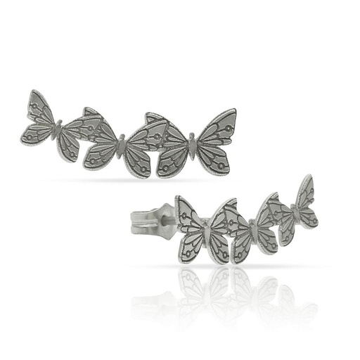 [AG1609] PENDIENTES PLATA 925MM TREPADORES MARIPOSAS