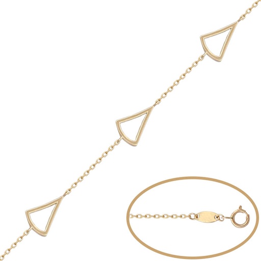 [PU1050] Pulsera oro 18 kt - 3 triangulos