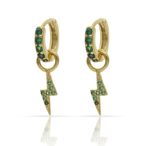 [AG1613] AROS PLATA CHAPADA ORO RAYO - 3MM