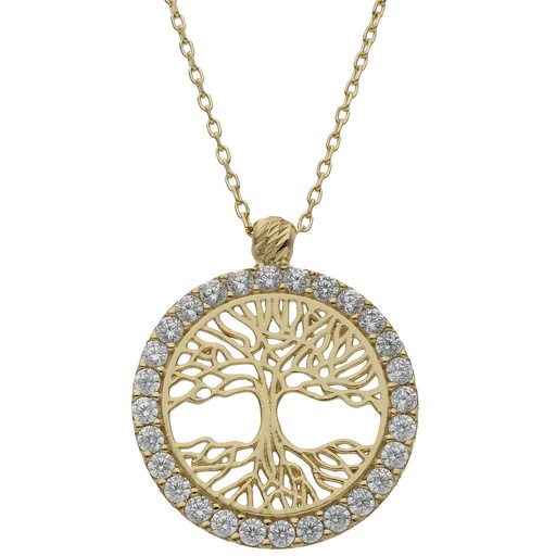 [G924] GARGANTILLA ORO 18KL ARBOL DE LA VIDA - 16MM