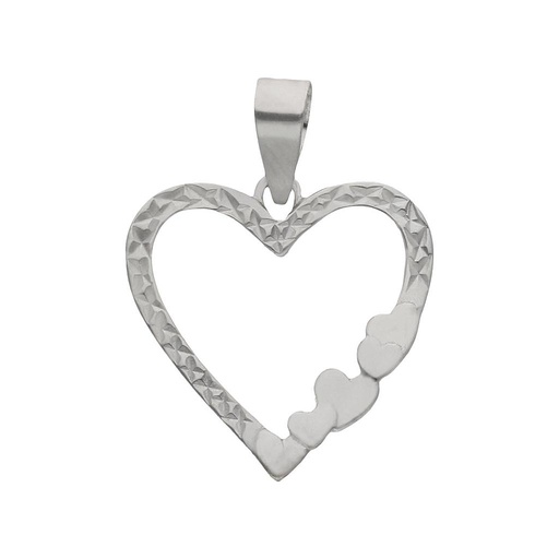 [G434] COLGANTE ORO BLANCO 18KL CORAZON
