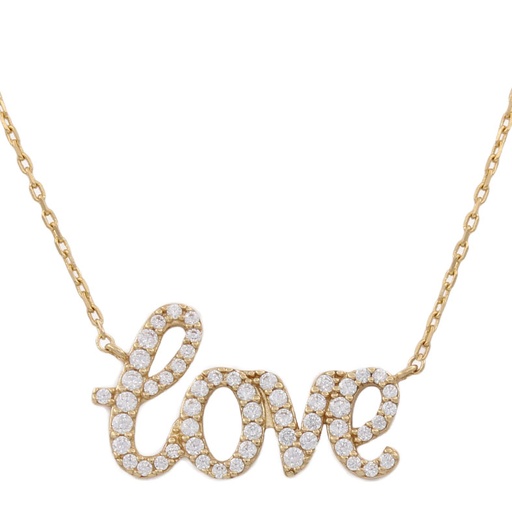 [G664] GARGANTILLA ORO 18KL LOVE CIRCONITAS