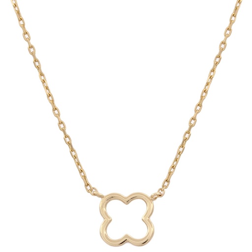 [G672] GARGANTILLA ORO 18KL TREBOL
